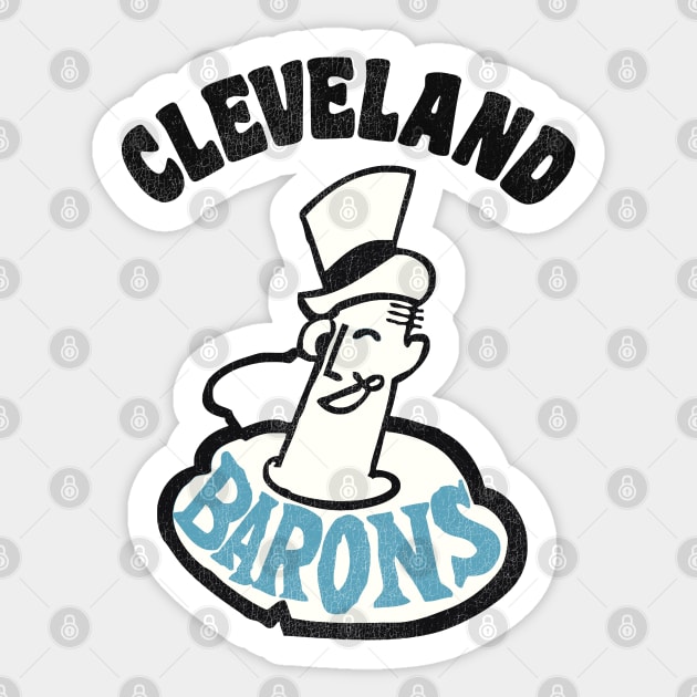 Retro Defunct Cleveland Barons Hockey Team Sticker by darklordpug